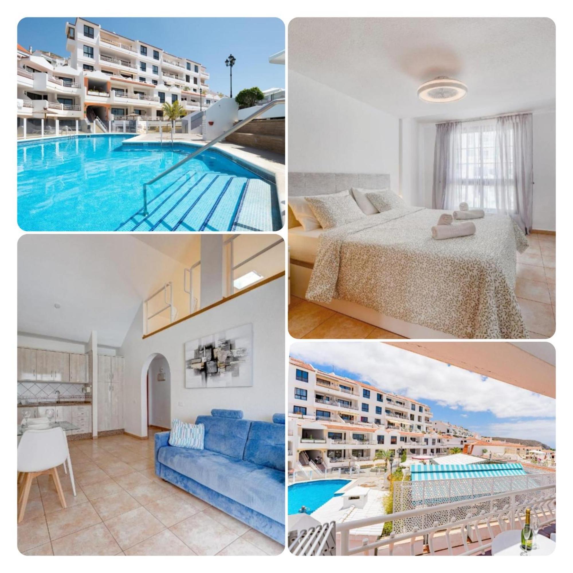 Pretty 1B Apartment In Diamantes 2, Heated Pool Лос Кристианос Экстерьер фото